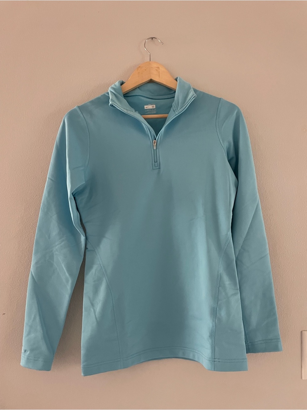 Nike Light Aqua Quarter-Zip Pullover Sweater